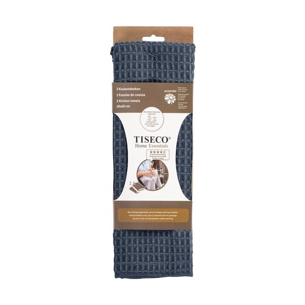 Mikroszálas konyharuha szett 2 db-os 40x60 cm Waffle – Tiseco Home Studio-image-1
