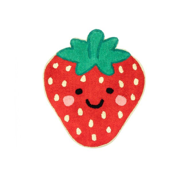 Piros pamut gyerek szőnyeg 60x52 cm Strawberry – Sass & Belle