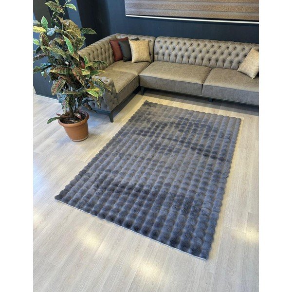 Antracitszürke mosható szőnyeg 150x230 cm Bubble Anthracite – Mila Home-image-2