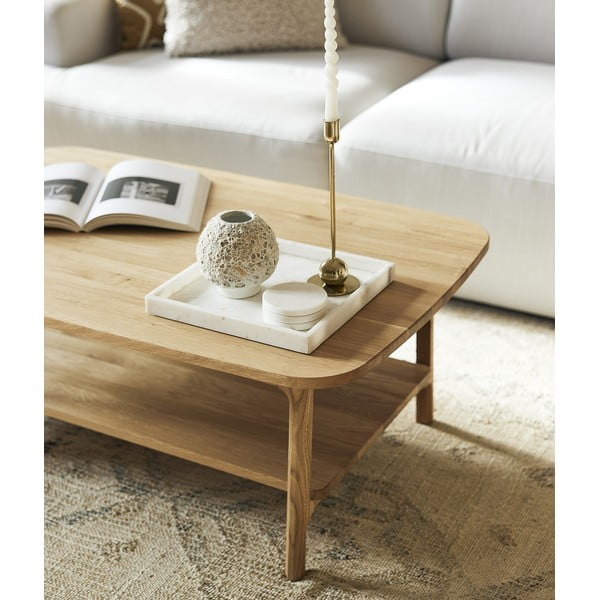 Natúr színű tölgyfa dohányzóasztal 60x100 cm Twig – The Beds-image-1