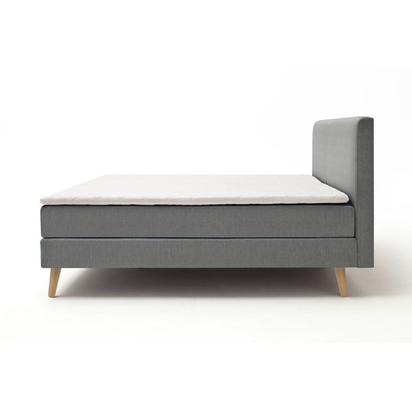 Szürke-barna boxspring ágy 180x200 cm Greta – Meise Möbel-image-3