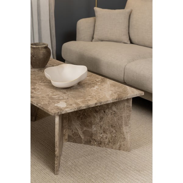 Bézs márvány dohányzóasztal 70x140 cm Vega – Actona-image-1
