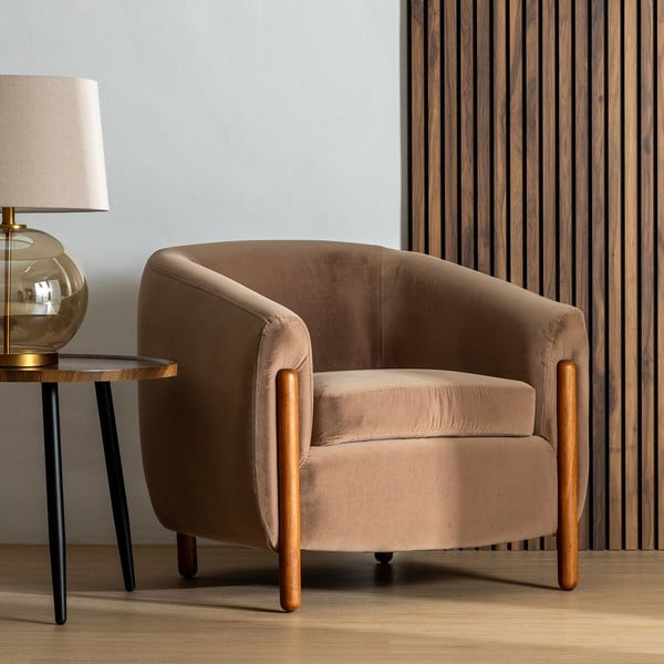 Világosbarna fotel – Ixia-image-1