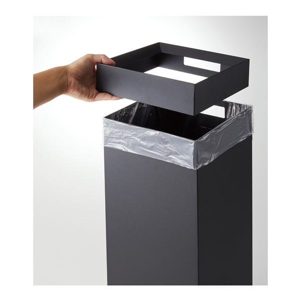 Fekete fém szemetes 27 l Tall – YAMAZAKI-image-3