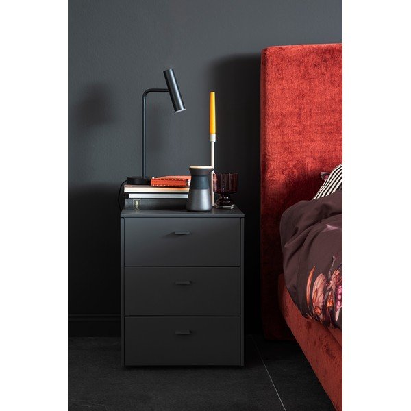 Fekete LED dimmelhető asztali lámpa (magasság 48 cm) Stina – Fischer & Honsel-image-2