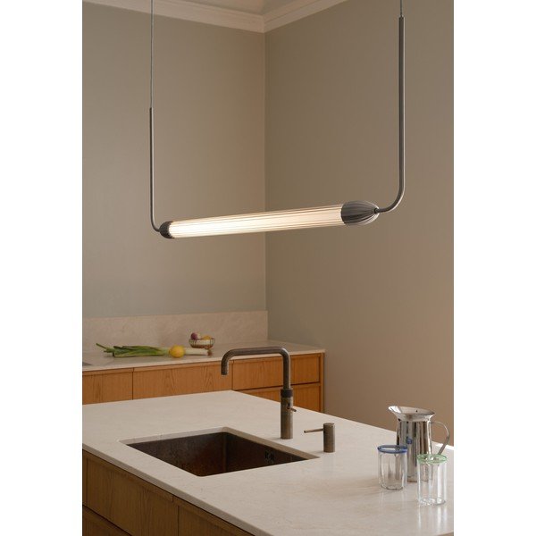 Ezüstszínű acél függőlámpa üveg búrával Lemon Squeeze Linear – UMAGE-image-1