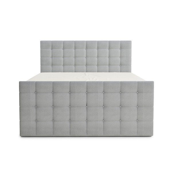 Szürke ágyneműtartós boxspring ágy 180x200 cm Tasca – Maison de Rêve-image-2
