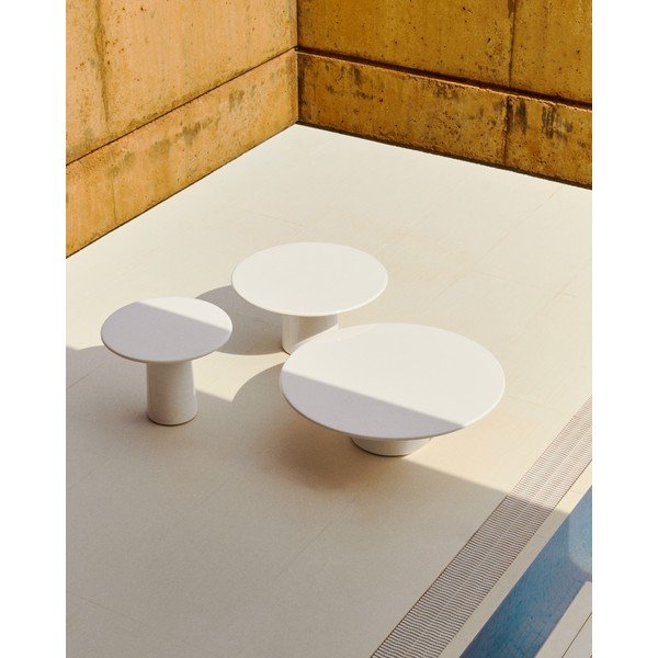 Beton kerek kerti dohányzóasztal ø 110 cm Albanella – Kave Home-image-2