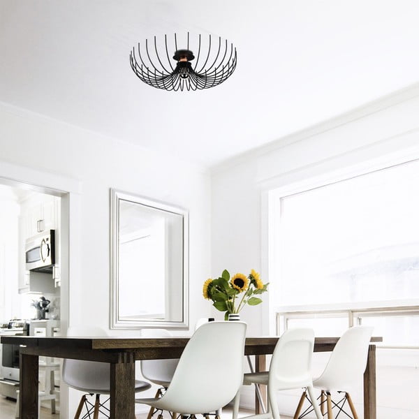 Fekete mennyezeti lámpa fém búrával ø 56 cm Aspendos – Opviq lights-image-3