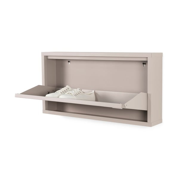 Szürkésbarna fém billenő ajtós cipőtartó 75x37,5x12,5 cm Billy – Spinder Design-image-2