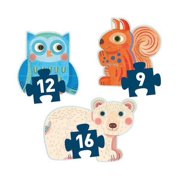 Mini Forest 3 db kirakós gyerekeknek - Djeco-image-2