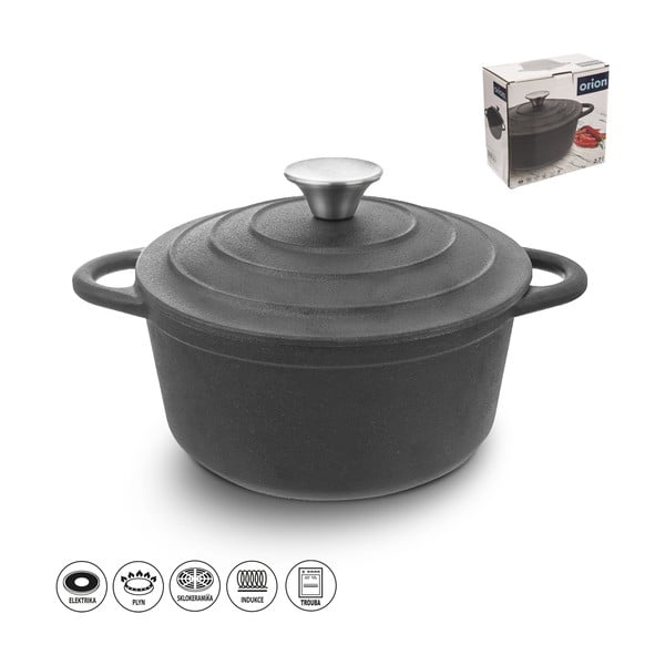 Öntöttvas edény fedővel 2,7 l Litina – Orion-image-3