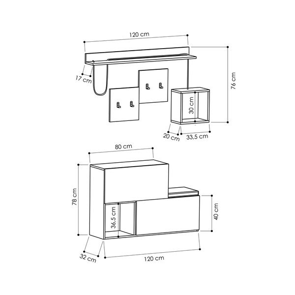 Fehér előszoba bútor Holdon – Kalune Design-image-3