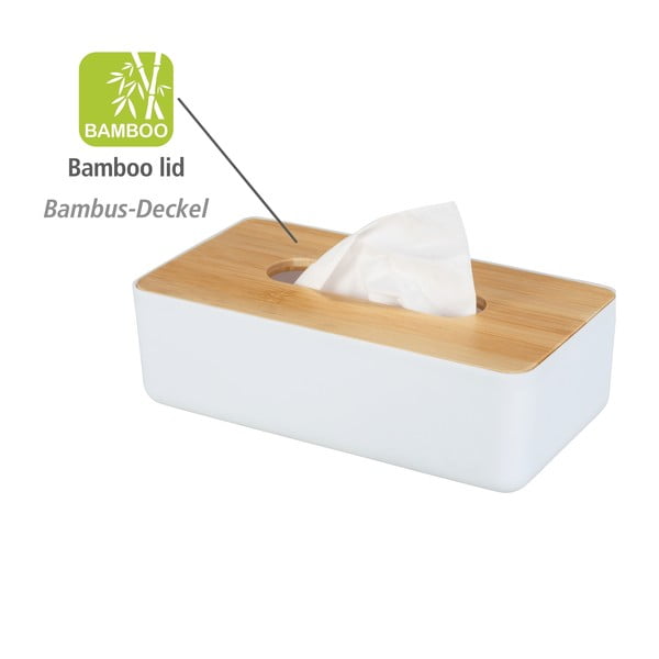 Műanyag-bambusz zsebkendőtartó Rotello – Wenko-image-4