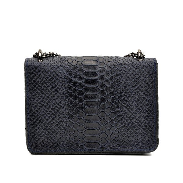 Bella sötétkék bőr borítéktáska - Carla Ferreri-image-1