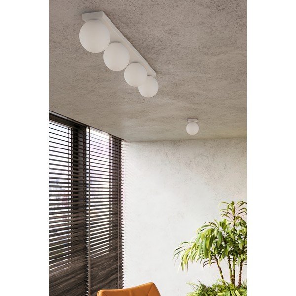 Fehér mennyezeti lámpa üveg búrával ø 12 cm Umerta – Sollux-image-1