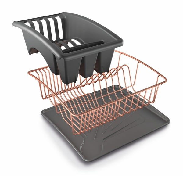 Rézszínű edényszárító alátéttel - Metaltex-image-1