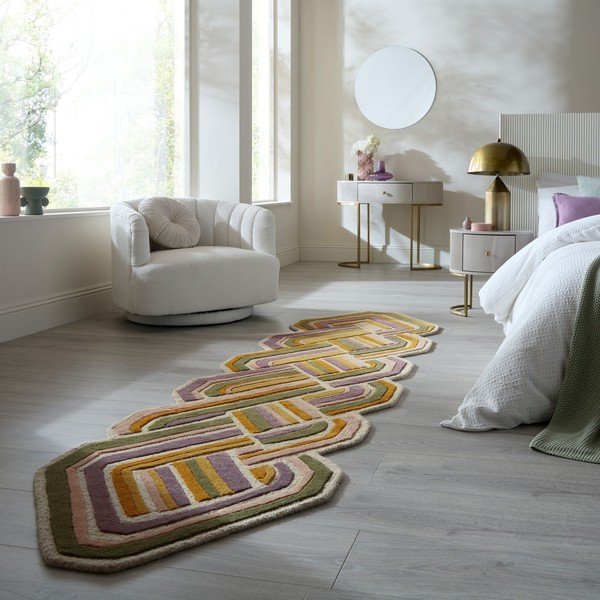 Kézi szövésű gyapjú futószőnyeg 80x300 cm Lattice Shaped  – Flair Rugs-image-1