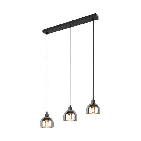 Fekete-ezüstszínű függőlámpa üveg búrával Molly – Reality-image-3