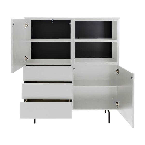 Fehér magas komód 120x133 cm Plain – Tenzo-image-2