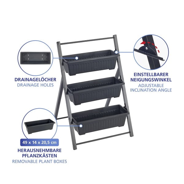 Fém virágtartó állvány (magasság 85 cm) Vertical – Maximex-image-3