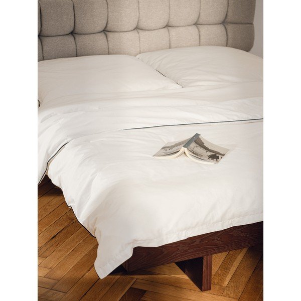 Barna MDF franciaágy ágytámla nélkül ágyráccsal 160x200 cm kőrisfa dekorral Kito – noo.ma-image-3