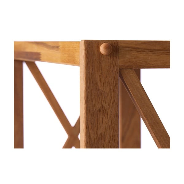 Natúr színű tölgyfa polcos állvány 70x87 cm X-Shelf – Unique Furniture-image-4