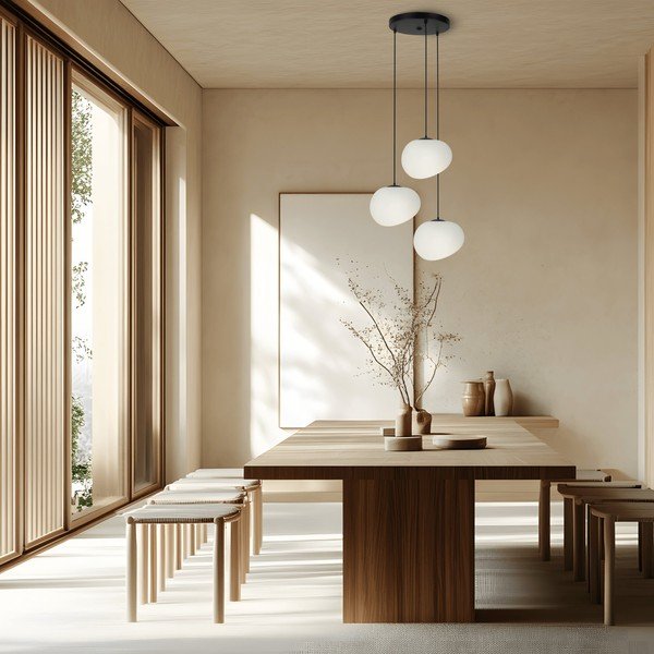 Fekete-fehér függőlámpa ø 42 cm Stones – Candellux Lighting-image-1