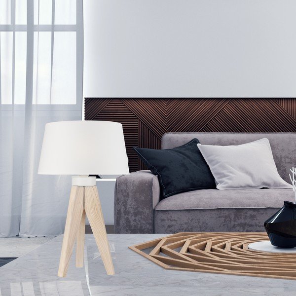 Fehér asztali lámpa - LAMKUR-image-3
