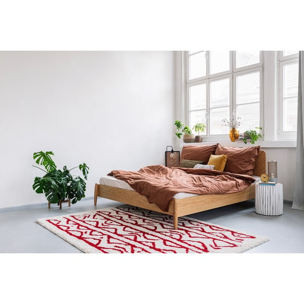 Gesztenyebarna kétszemélyes kőmosott pamut ágynemű, 160 x 200 cm - Bonami Selection-image-3