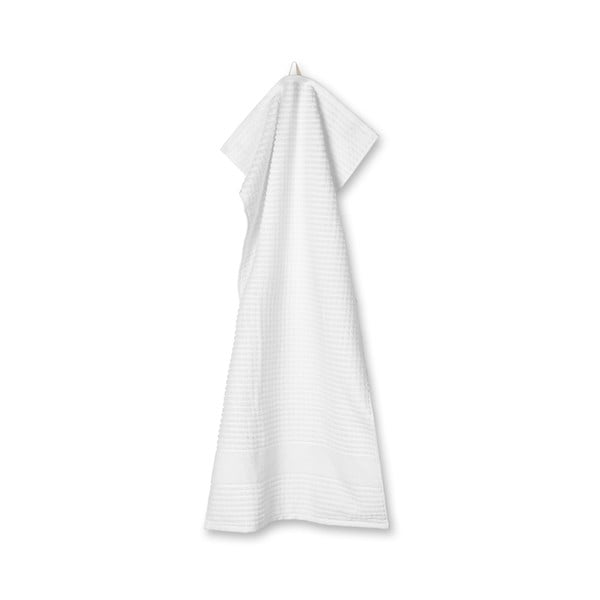 Fehér frottír bio pamut törölköző 50x100 cm Check – JUNA-image-3