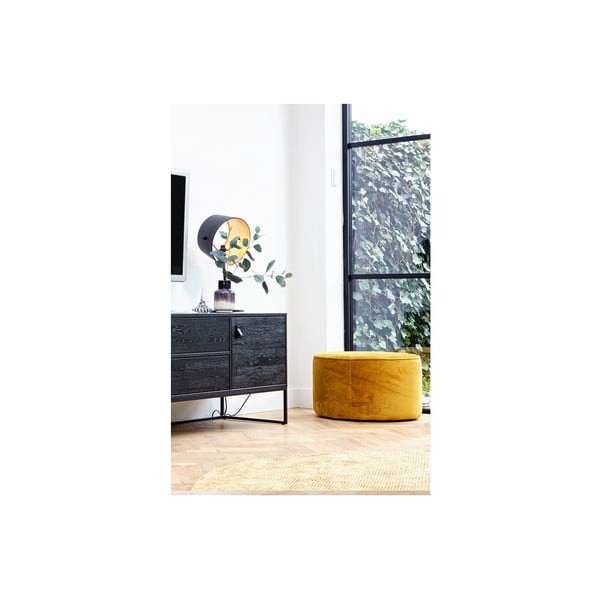 Sara Low mustársárga puff - WOOOD-image-3