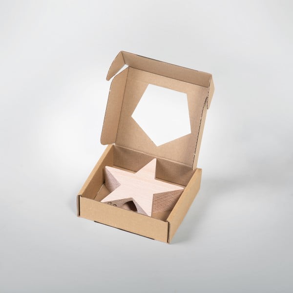 Small csillag csúcsdísz fából, dekorációs karácsonyfára - Spira-image-4