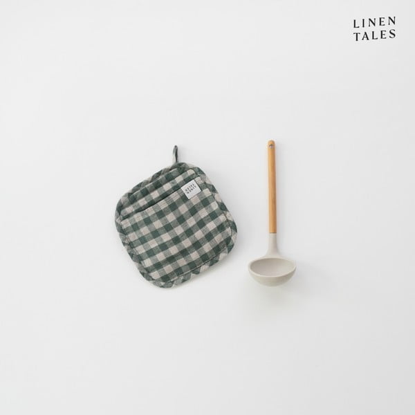 Len edényfogó Forest Green Gingham – Linen Tales