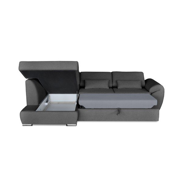 Epsilon sötétszürke kinyitható sarokkanapé, bal oldali kivitel - Windsor & Co. Sofas-image-4