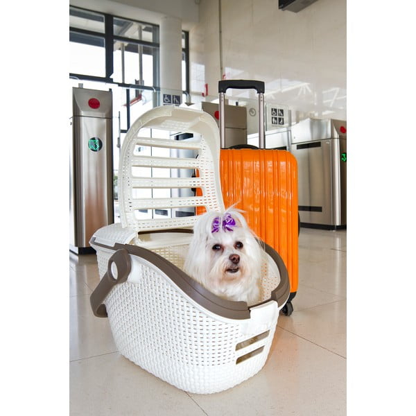 Vintage fehér állatszállító - Curver-image-1