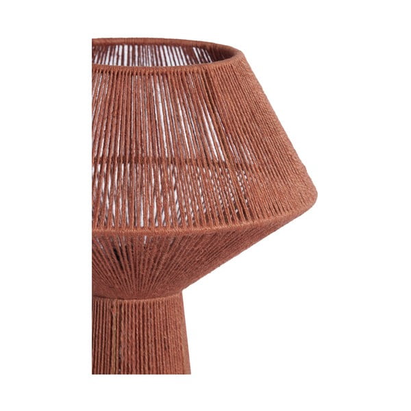 Piros asztali lámpa juta búrával (magasság 47 cm) Fugia – Light & Living-image-2