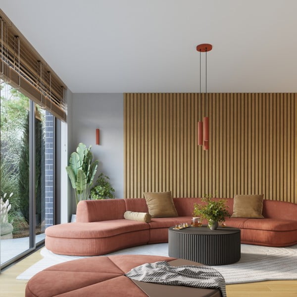 Téglavörös fali lámpa Gleam – Sollux-image-3