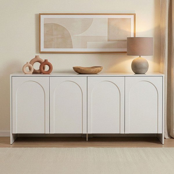 Fehér komód 180x80x45 cm Arlen  – Kalune Design-image-1