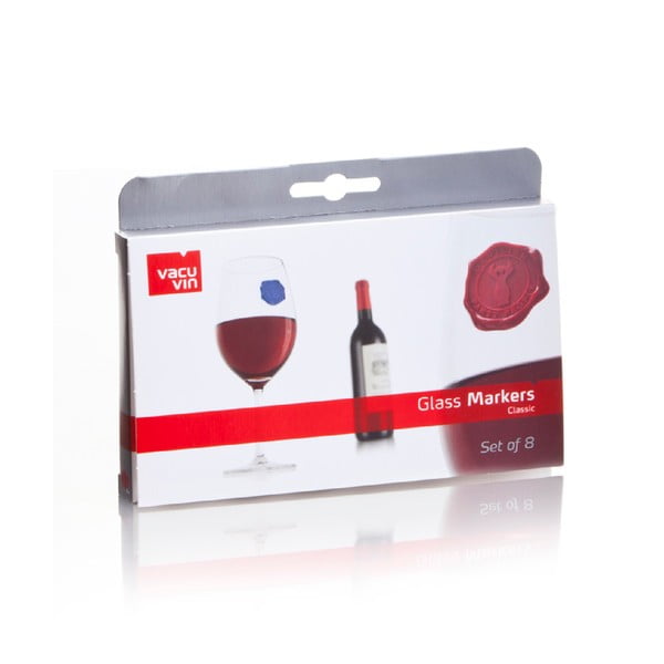 8 db-os borospohár jelölő szett - Vacu Vin-image-2