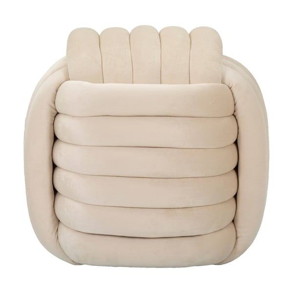 Krémszínű bársony puff Softy – Mauro Ferretti-image-2