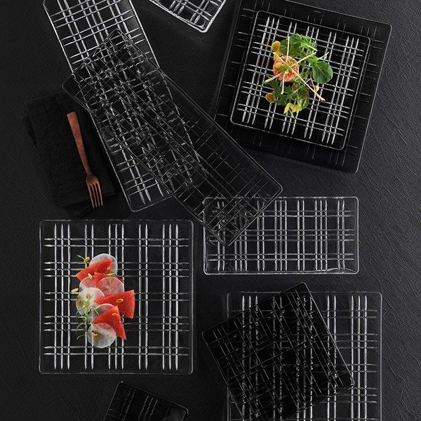 Square Plate kristályüveg szögletes tálca, hosszúság 28 cm - Nachtmann-image-3