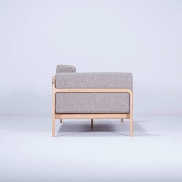 Fawn szürke kanapé tölgyfából, 180 cm - Gazzda-image-3