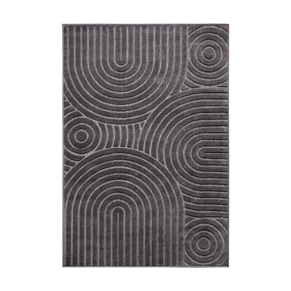 Antracitszürke szőnyeg 200x285 cm Iconic Wave – Hanse Home