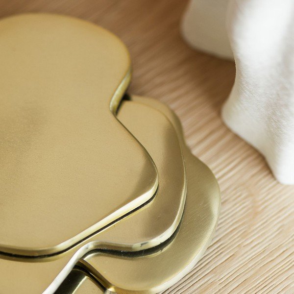 Aranyszínű fém poháralátét szett 4 db-os Charm – S|P Collection-image-1