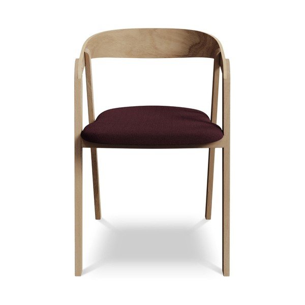 Borvörös tömörfa étkezőfotel Erika – Makamii-image-1