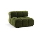 Zöld buklé kanapé modul (középső rész) Bellis – Micadoni Home