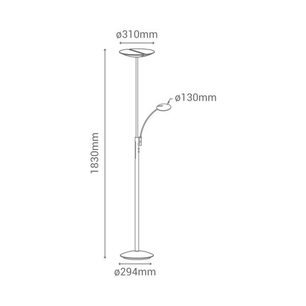 Kahoy állólámpa, magasság 183 cm - SULION-image-2