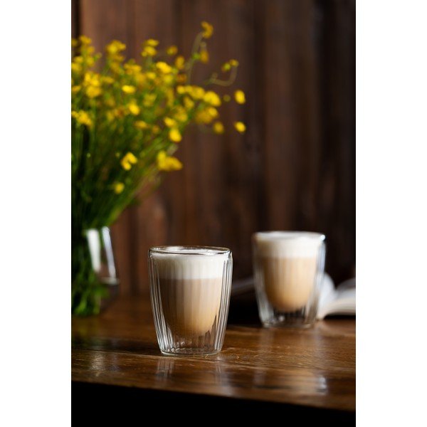 Üveg bögre szett 2 db-os cappucinóhoz 250 ml Livio Duo – Vialli Design-image-4