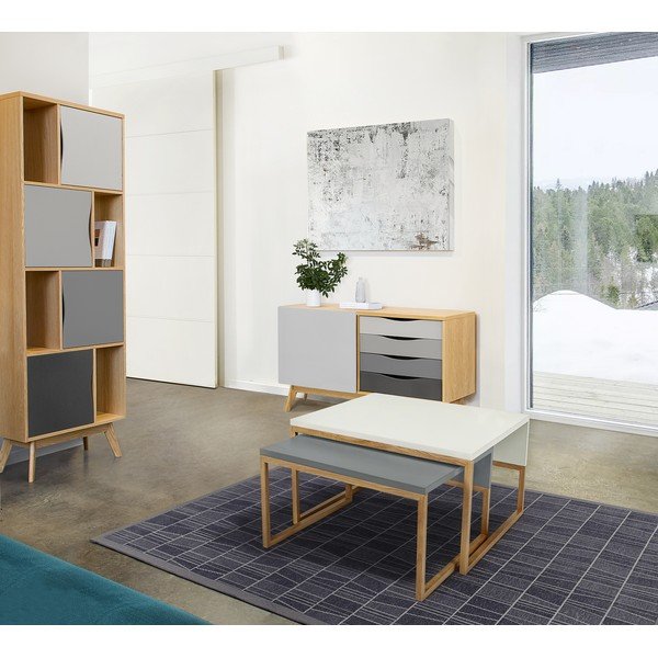 Cubis szürke dohányzóasztal - Woodman-image-1